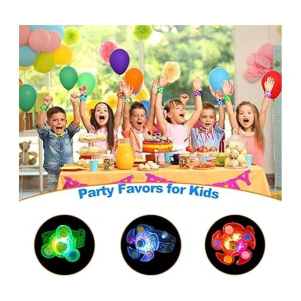 Paquete de 25 pulseras giratorias con luz LED recuerdos_3