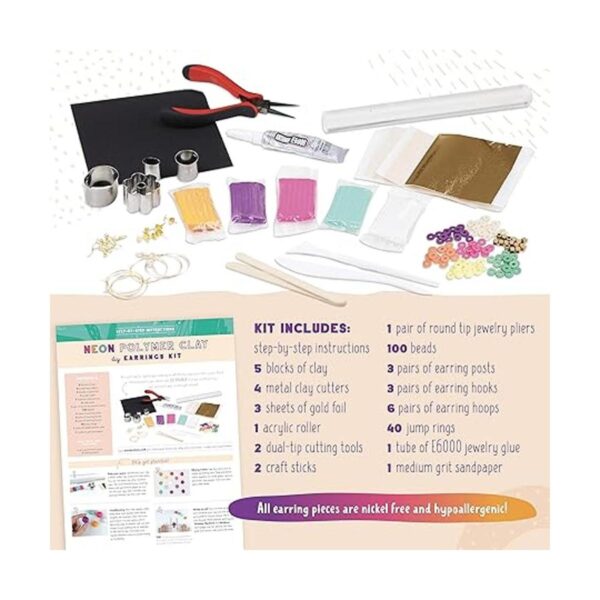 DOODLE HOG Kit de fabricación de pendientes de arcilla_2
