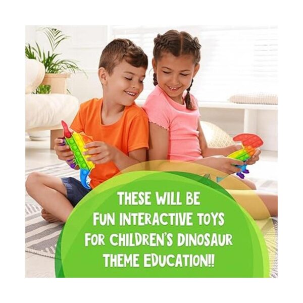 Juego de juguetes antiestrés de dinosaurio de silicona_3