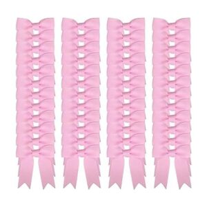 Meseey 50 lazos de cinta de grogrén rosa claro de 3_1