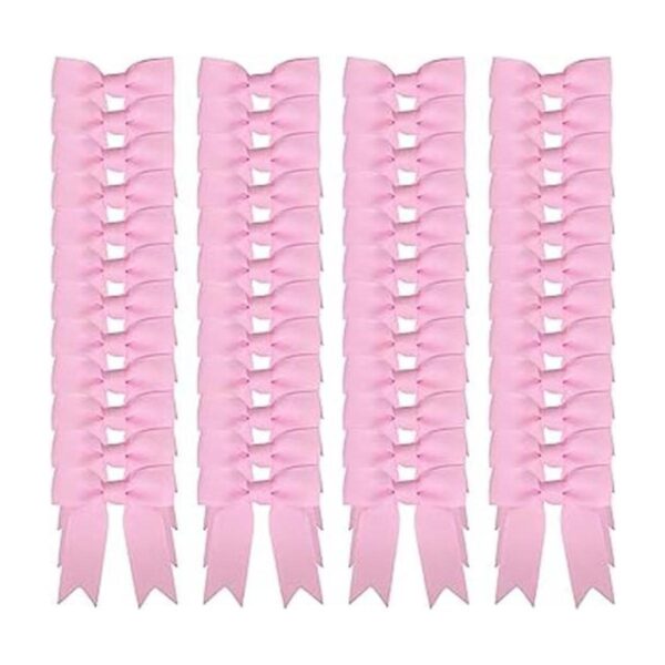 Meseey 50 lazos de cinta de grogrén rosa claro de 3_1