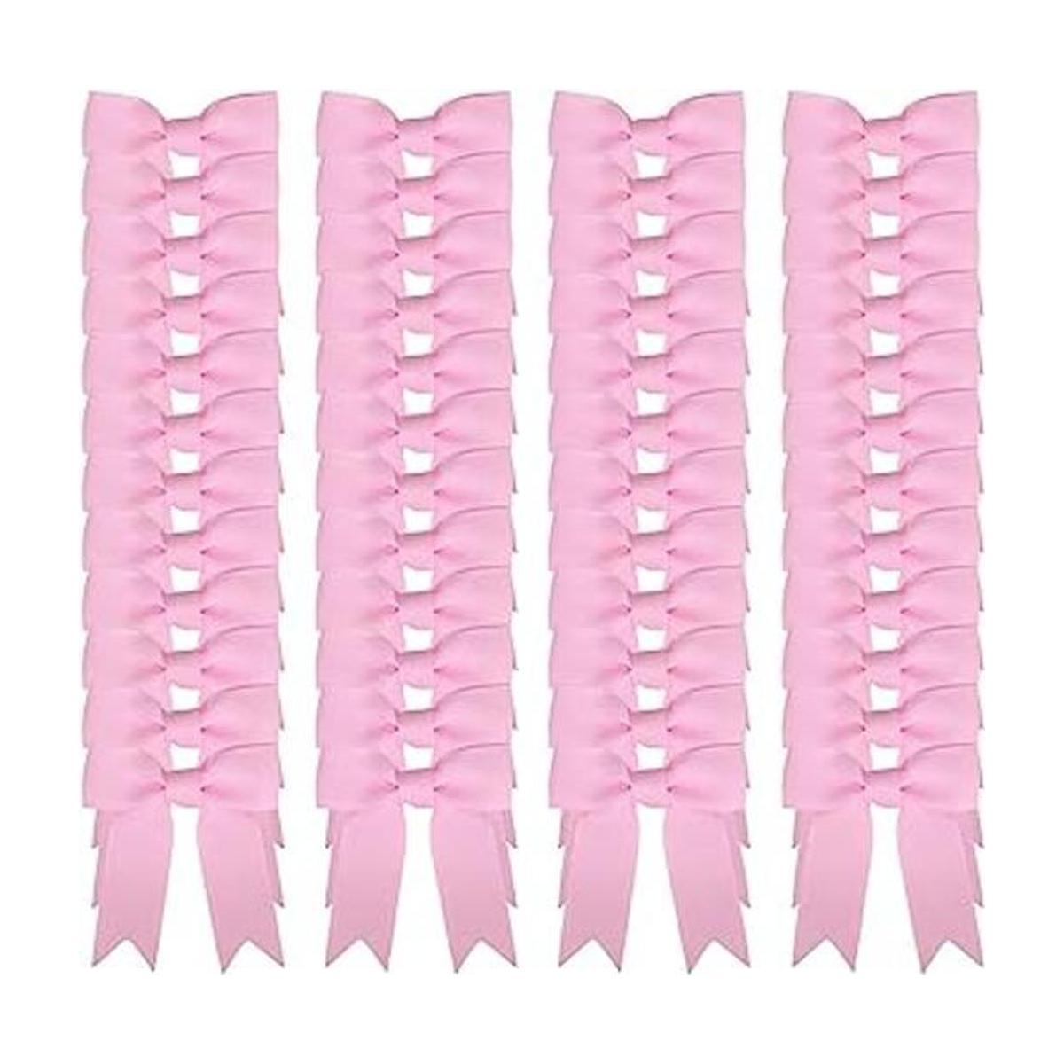 Meseey 50 lazos de cinta de grogrén rosa claro de 3