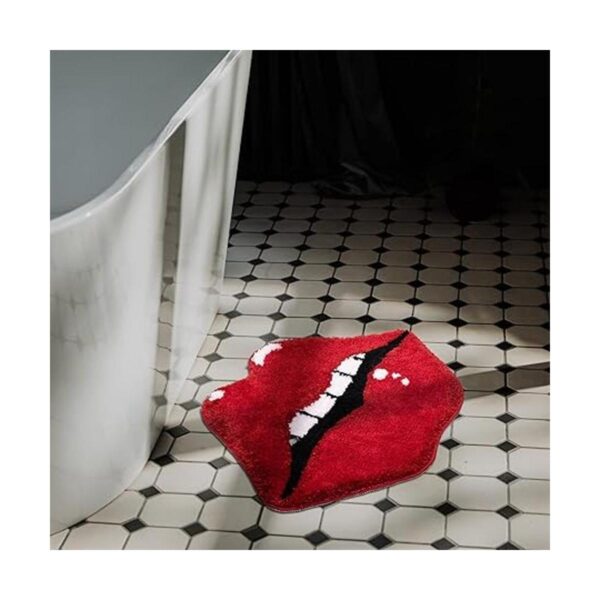 Panstar Alfombra de baño de labios rojos bonita alfombra