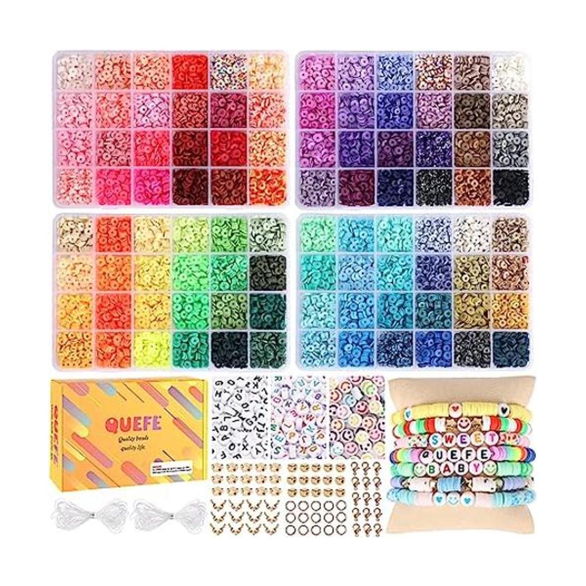 QUEFE 9600 cuentas de arcilla para kit de fabricación de