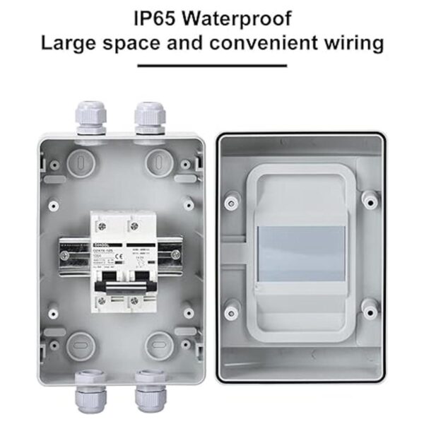 Disyuntor miniatura de 100 amperios CC con caja IP65
