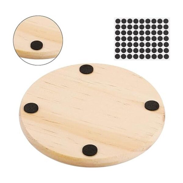 GOH DODD Juego de 24 posavasos de madera sin terminar_6