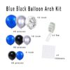 Kit de arco de guirnalda de globos de color azul real y