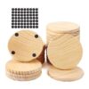 GOH DODD Juego de 24 posavasos de madera sin terminar_1