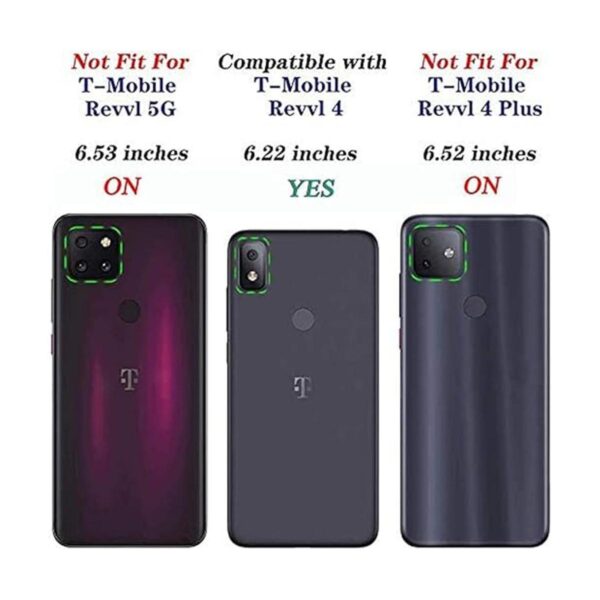 TMobile TCL Revvl 4 Funda con 3 protectores de pantalla_2