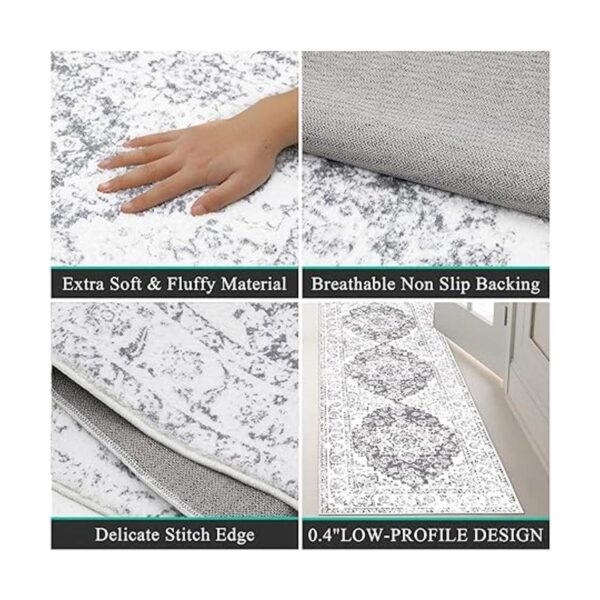 Pauwer Alfombra de pasillo de 2 x 6 pies estilo bohemio