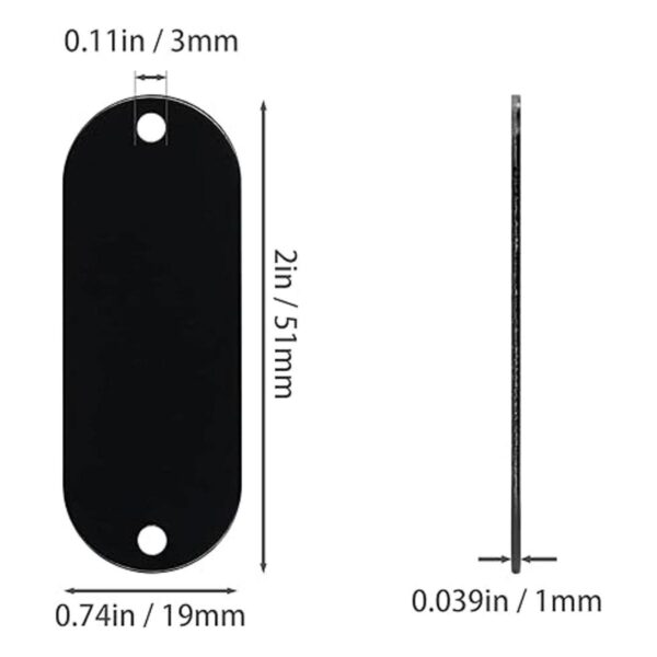 StayMax Etiquetas de aluminio grabadas en blanco con 2_2