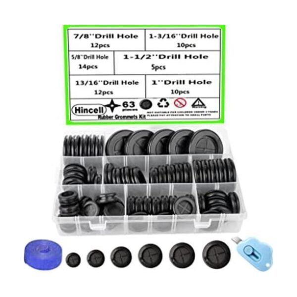 Kit de ojales de goma 63 piezas Hincell de doble cara