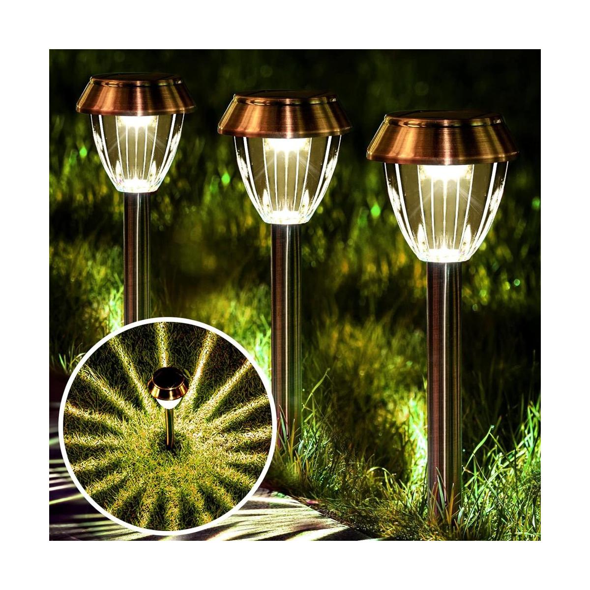 Luces solares para caminos al aire libre impermeables