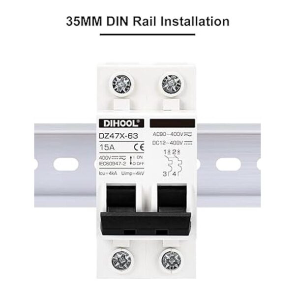 Disyuntores miniatura de 15 amperios 12V400V CA CC 10A