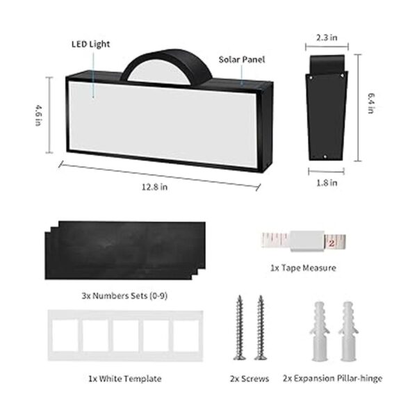 Aqonsie Números de casa solares para exteriores letrero_2