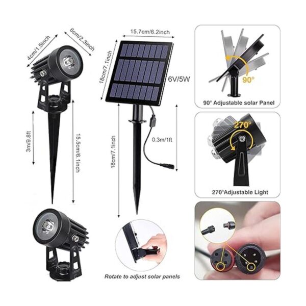 LINQELLY Focos solares RGB para exteriores luces solares_2