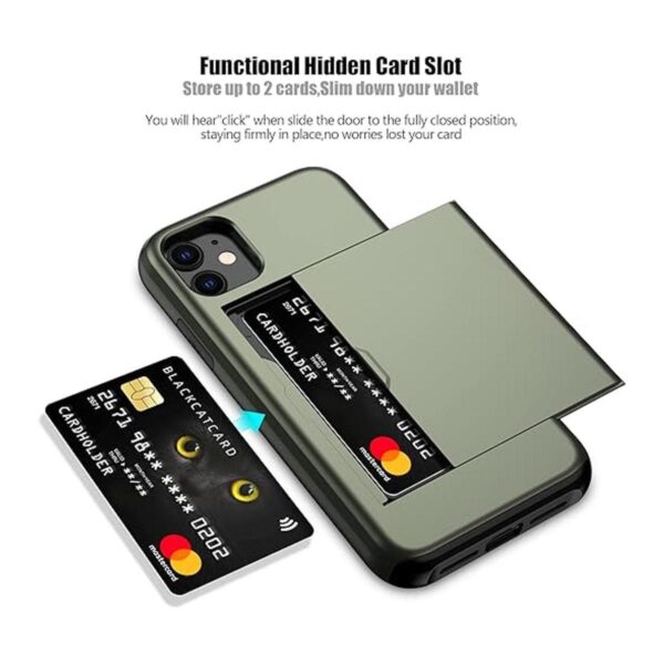 Nvollnoe Funda para iPhone 11 con tarjetero resistente_2