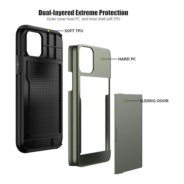 Nvollnoe Funda para iPhone 11 con tarjetero resistente_3