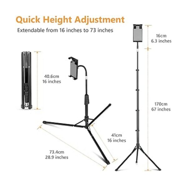 Aureday Soporte para iPad soporte para trípode ajustable_2