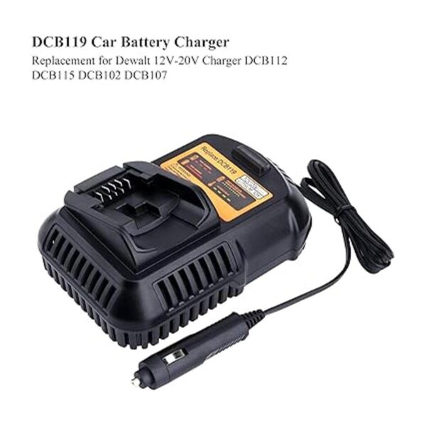 Elefly DCB119 Cargador de coche de repuesto para Dewalt_2