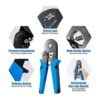 LUNEY Kit de herramientas de crimpado de virola de