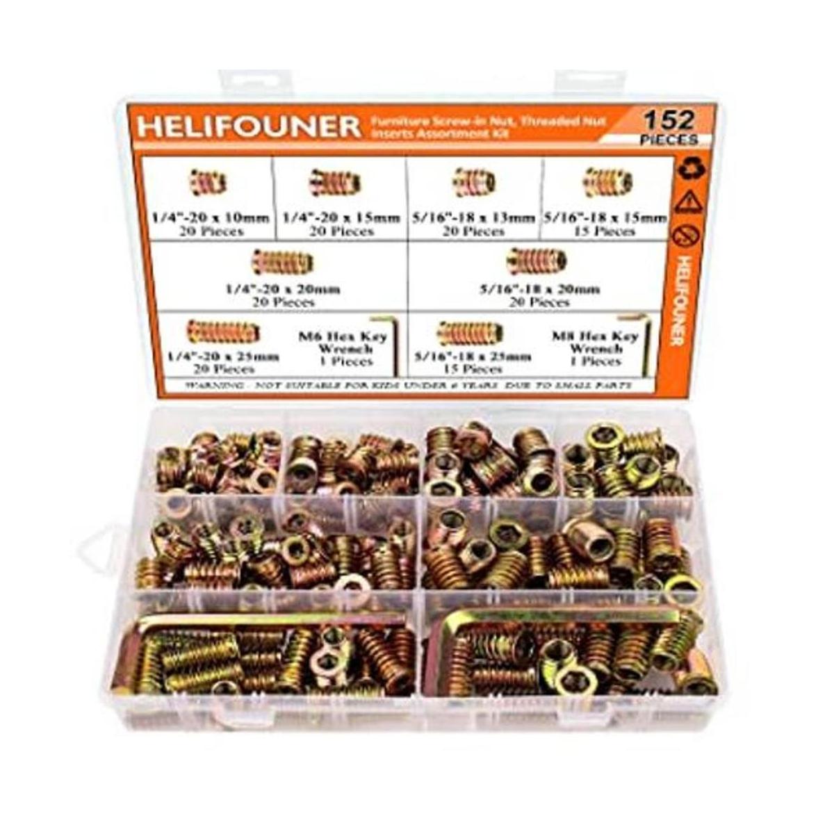 HELIFOUNER 150 piezas de 1420 51618 insertos roscados
