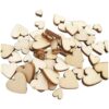 Rebanadas de madera con forma de corazones de amor_1