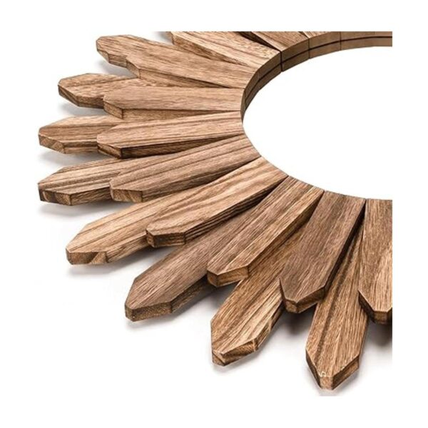 Honiway Espejo decorativo de pared de madera rústica de 21