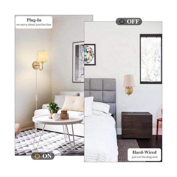 LASENCHOO Juego de dos lámparas de pared modernas con_2