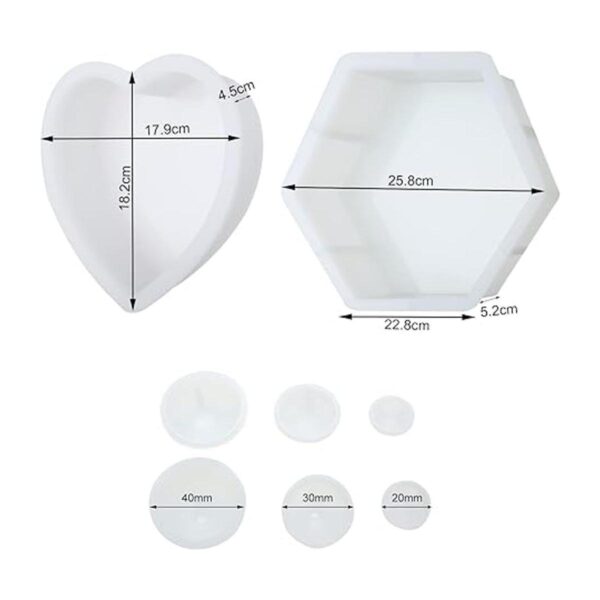 Paquete de 5 moldes de silicona grandes para resina_2