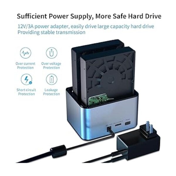 Base de disco duro SSK USB 3.0 a SATA IIIIII de doble_4