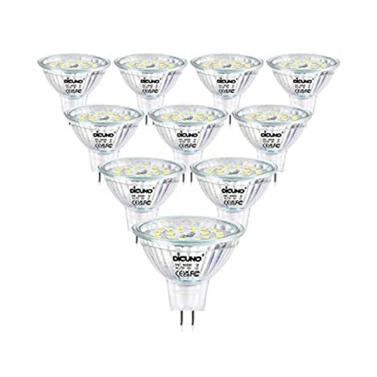 DiCUNO MR16 Bombillas LED regulables de luz diurna blanca