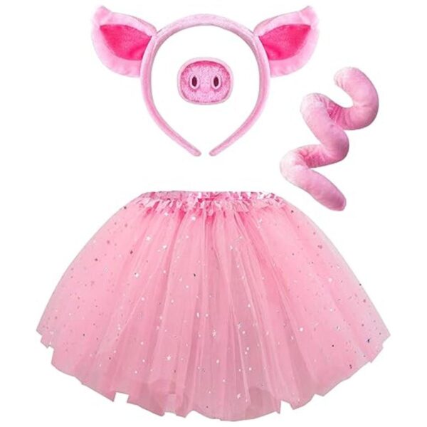 Spooktacular Creations Conjunto de disfraz de cerdo rosa