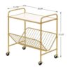 RveLife Mesa auxiliar rectangular de vidrio templado con
