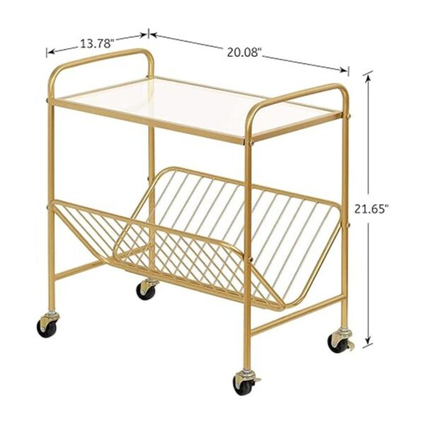 RveLife Mesa auxiliar rectangular de vidrio templado con