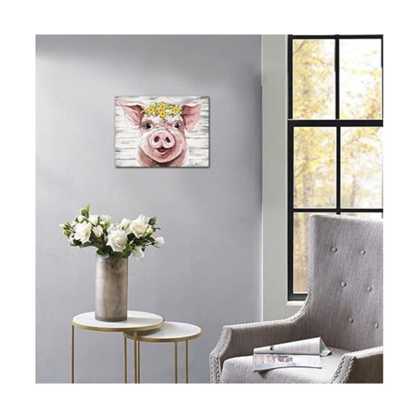 Decoración de pared de granja diseño de cerdo rosado con_3