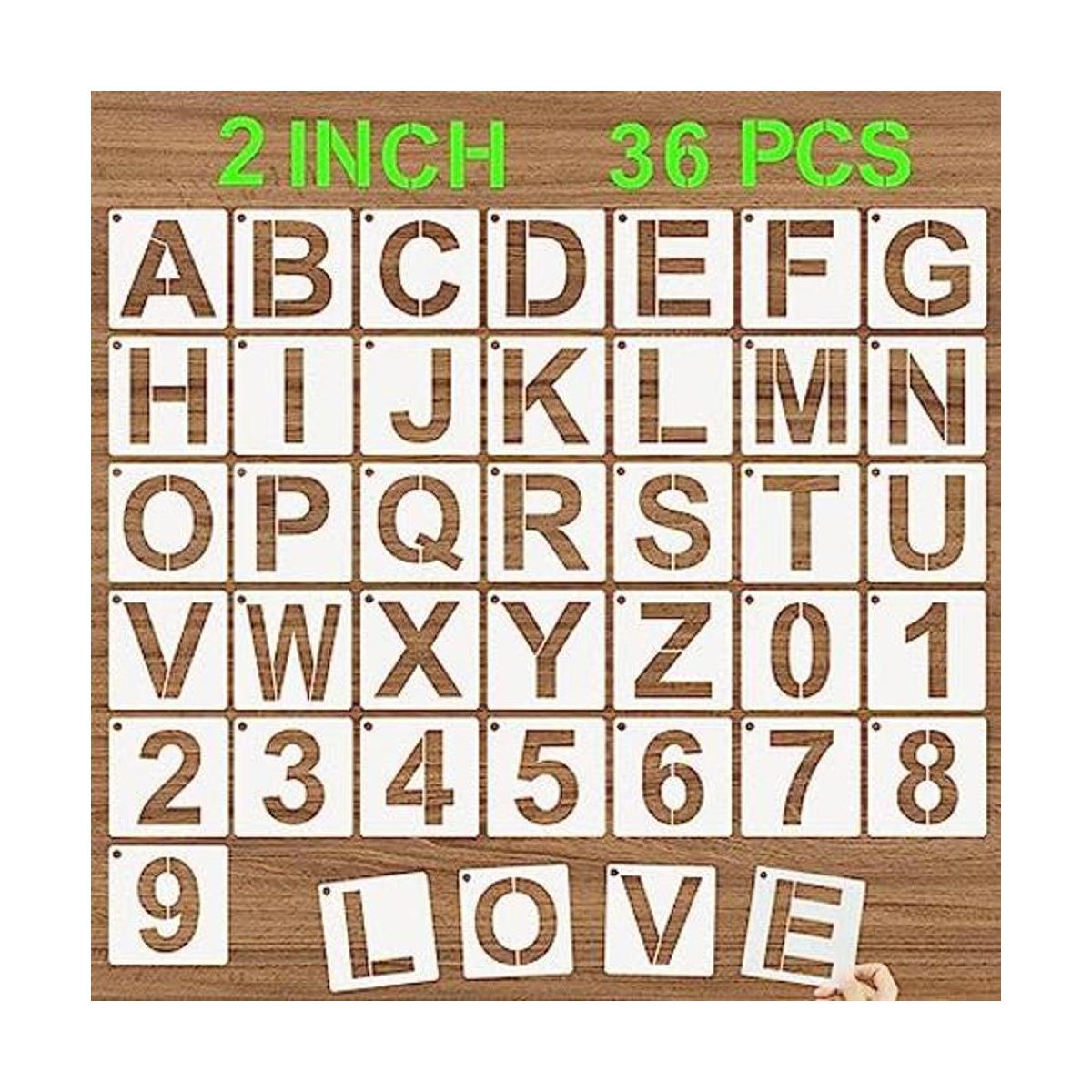 DZXCYZ Plantillas de letras del alfabeto de 2 pulgadas 36