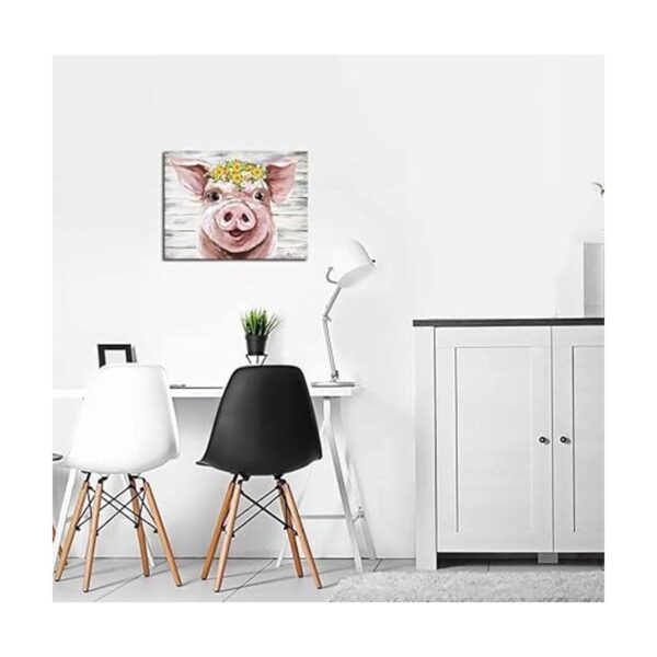 Decoración de pared de granja diseño de cerdo rosado con_6