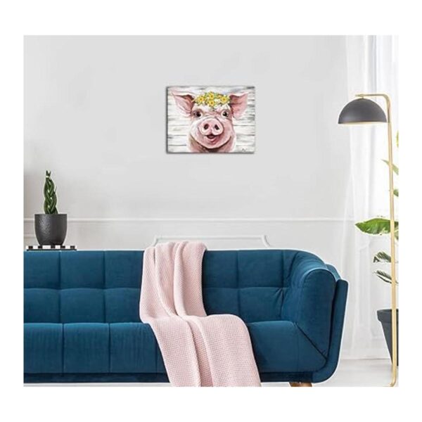 Decoración de pared de granja diseño de cerdo rosado con_5