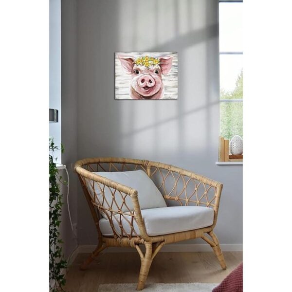 Decoración de pared de granja diseño de cerdo rosado con_4