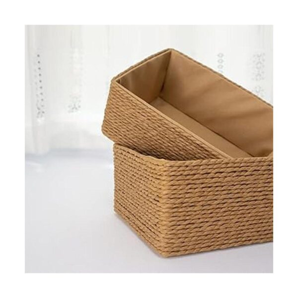Cesta de almacenamiento de mimbre reciclada cestas de