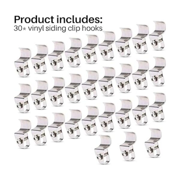 Paquete de 30 clips de revestimiento de vinilo sin_6