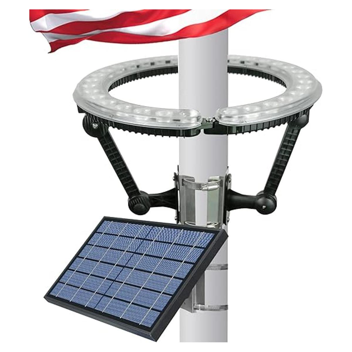 Kayiune Luz solar para mástil de bandera al aire libre del