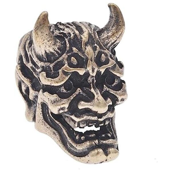 EDC Cordón de latón japonés Hannya para cuchillo cuentas_1