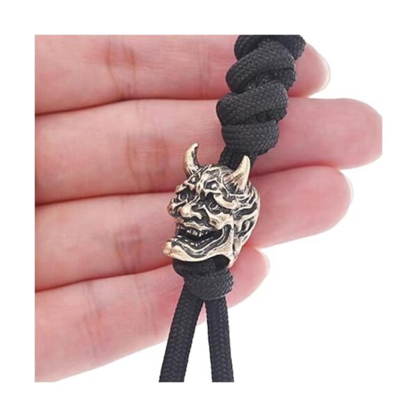 EDC Cordón de latón japonés Hannya para cuchillo cuentas_4