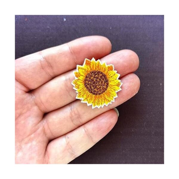 Qingxii Decorr Parches para coser o planchar de girasol_5