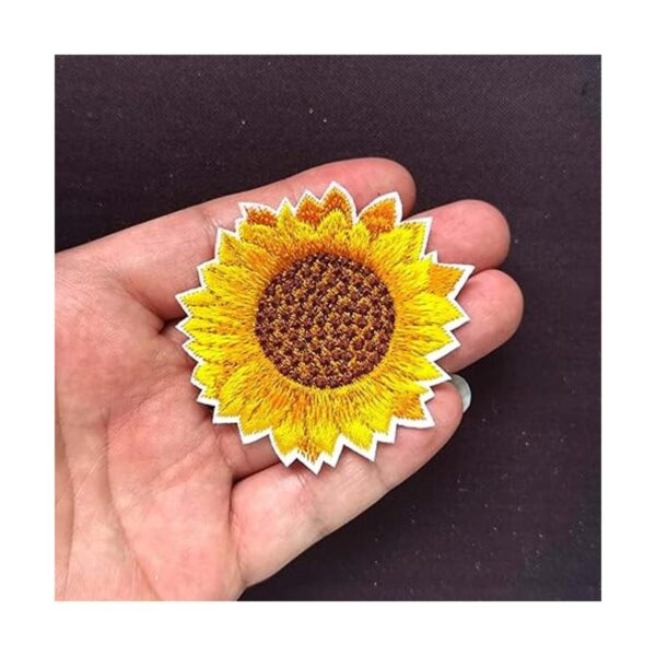 Qingxii Decorr Parches para coser o planchar de girasol_3