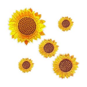 Qingxii Decorr Parches para coser o planchar de girasol_1