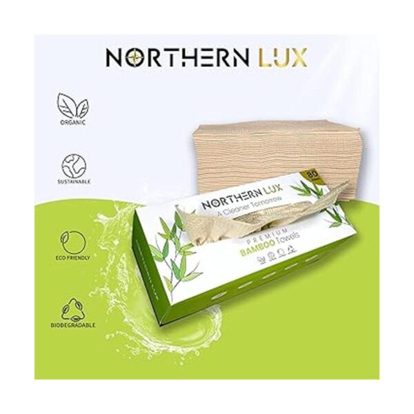 Northern Lux Toallas de bambú prémium 80 hojas paños_2