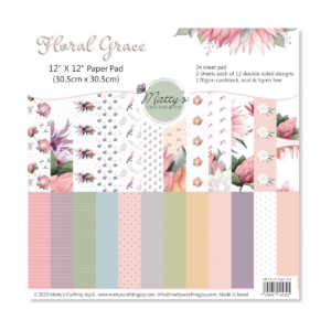 Mattys Crafting Joy Floral Grace Bloc de papel de_1